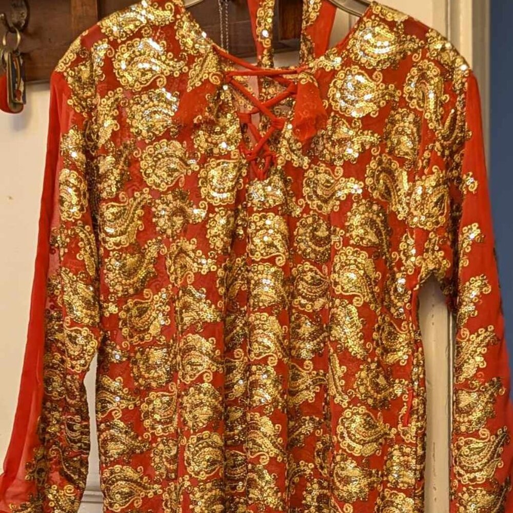 Dazzling Vintage 70's Long Beaded Dress